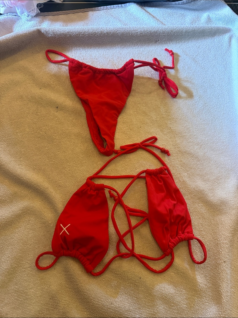 Red String Bikini Set - Women Intimates & Swim